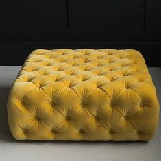 Stewehome Τετράγωνο Chester Pouf 90x90 cm 149134 |  Πουφ στο espiti