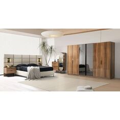 Stewehome ΣΕΤ ΚΡΕΒΑΤΟΚΑΜΑΡΑΣ ΜΟΝΤΕΡΝΟΥ ΣΧΕΔΙΑΣΜΟΥ ΜΕ ΑΠΟΘΗΚΕΥΤΙΚΟ ΧΩΡΟ 250x220x220 cm 364644 |  Σέτ Κρεβατοκάμαρας στο espiti
