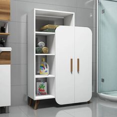 Stewehome Ντουλάπι πολλαπλών χρήσεων Λευκό 90x32x132 cm 487577 |  Βιβλιοθήκες στο espiti