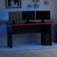 Stewehome Γραφείο Gaming με Φωτισμό RGB LED 180x60x76 cm 174789 |  Γραφεία στο espiti