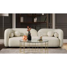 Stewehome Μοντέρνος Καναπές 3 Θέσεων λευκό 235x95x80 cm 465057 |  Καναπέδες στο espiti