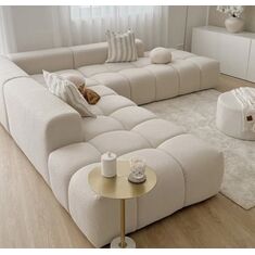Stewehome Γωνιακός Καναπές Bouclé Πολυμορφικός 300x270 cm 997084 |  Καναπέδες γωνιακοί στο espiti