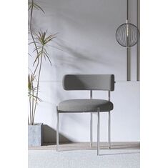 Stewehome Ασημένια Μεταλλική Καρέκλα Κουζίνα γκρι 45x46x83 cm 959673 |  Καρέκλες στο espiti