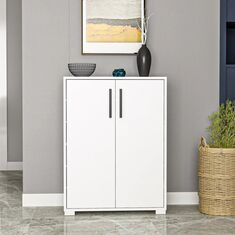 Stewehome Ντουλάπα Παπουτσιών Lupa Λευκή με 2 Πόρτες 72x35x97 cm 231814 |  Παπουτσοθήκες στο espiti