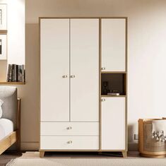 Stewehome Ντουλάπα Υφασμάτων με 5 Ράφια &amp; 2 Συρτάρια 120x45x181.8 cm 795935 |  Ντουλάπες ρούχων στο espiti