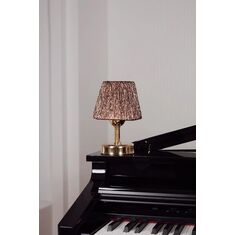 Stewehome Μοντέρνα Καφέ Πλεκτή Λάμπα LED με Χρυσή Βάση Ασύρματη 14x21x21 cm 643004 |  Επιτραπέζια στο espiti