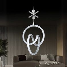 Stewehome Yaren Γκρι Κρεμαστό LED ΦωτιστικόΜοντέρνο Φως 6500K 30x30x90 cm 121538 |  Οροφής στο espiti