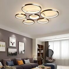 Stewehome Arrivato Μοντέρνα 3 Χρώματα LED Πλαφονιέρα Μοντέρνο Φωτιστικό 80x80x10 cm 286222 |  Οροφής στο espiti