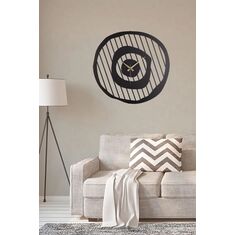Stewehome Μεταλλικό Ρολόι Τοίχου Μαύρο Αθόρυβο 50x50 cm 713118 |  Ρολόγια στο espiti