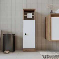Stewehome Ντουλάπι Μπάνιου με Θήκη Χαρτιού Υγείας 25x21x82 cm 280553 |  Στήλες Μπάνιου στο espiti