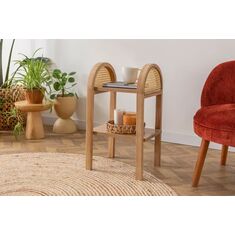 Stewehome Κομοδίνο Δαπέδου με Δύο Επίπεδα από -Δρυς 35x30x62 cm 496486 |  Τραπεζάκια βοηθητικά στο espiti