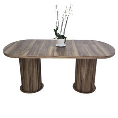 Stewehome Τραπέζι Τραπεζαρίας MDF Καρυδί Οβάλ 90x170 cm 723059 |  Τραπέζια στο espiti