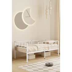 Stewehome Μεταλλικό Daybed Zenit Μοντέρνου Σχεδιασμού-λευκό 100x39x200 cm 902670 |  Κρεβάτια στο espiti