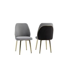 Stewehome Καρέκλα Dual Babyface Γκρι με Χρυσά Πόδια 44x45x105 cm 533600 |  Καρέκλες στο espiti