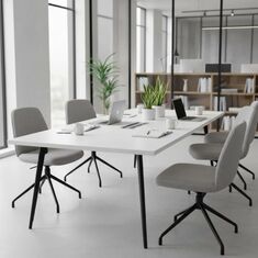 Stewehome Τραπέζι συνεδριάσεων 8 ατόμων λευκό 200x100x75 cm 294608 |  Γραφεία στο espiti