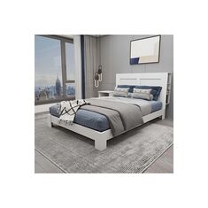 Stewehome Chapter Μοντέρνο Κρεβάτι MDF Μονό και Διπλό -Λευκό 160x200 cm 791486 |  Κρεβάτια στο espiti