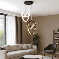Stewehome Κρεμαστό Φωτιστικό Trend Λευκό/ Μαύρο LED Ισχυρού Φωτισμού 30x90x90 cm 828832 |  Οροφής στο espiti