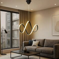 Stewehome Dolce Κρεμαστό Φωτιστικό Μαύρο LED Ισχυρού Λευκού Φωτισμού 37x37x90 cm 409834 |  Οροφής στο espiti