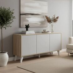 Μπουφές Billie pakoworld sonoma-γκρι 149x40x77εκ |  Μπουφέδες στο espiti