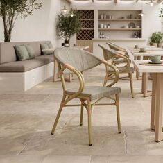 Πολυθρόνα Isaia pakoworld φυσικό αλουμίνιο-textilene γκρι 57x57x83εκ |  Πολυθρόνες κήπου στο espiti