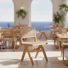 Καρέκλα Winslow pakoworld φυσικό rubberwood 45x56x82εκ |  Καρέκλες στο espiti