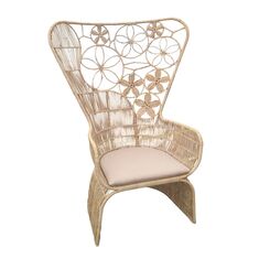 Πολυθρόνα Jake Inart με μπεζ μαξιλάρι-φυσικό rattan 110x86x145εκ |  Πολυθρόνες κήπου στο espiti