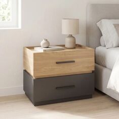 Κομοδίνο Sonlen pakoworld mdf σε sonoma-ανθρακί απόχρωση 60x40x44.5εκ |  Κομοδίνα στο espiti