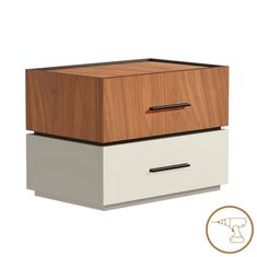 Κομοδίνο Sonlen pakoworld mdf σε καρυδί-μπεζ απόχρωση 60x40x44.5εκ |  Κομοδίνα στο espiti