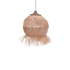 Φωτιστικό οροφής Koronse Inart sisal σε φυσικό χρώμα Φ55x68εκ |  Οροφής στο espiti