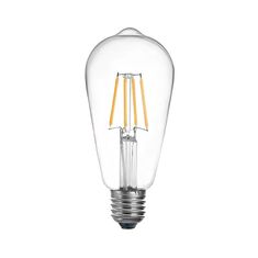 Λαμπτήρας LED ST64 Bulb pakoworld 4W 3000K E27 2700K clear |  Φωτιστικά  στο espiti