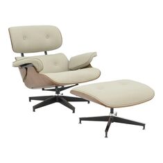 Πολυθρόνα-υποπόδιο relax Jenna pakoworld μπεζ pu- plywood καρυδί-βάση χρωμίου 82x92x82εκ |  Πολυθρόνες σαλονιού στο espiti