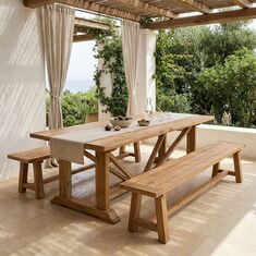 Τραπέζι Smarious pakoworld teak ξύλο σε φυσική απόχρωση 250x100x78εκ |  Τραπέζια κήπου στο espiti