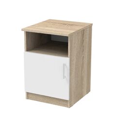 Κομοδίνο Galdi pakoworld σε sonoma-λευκή απόχρωση 40x45x60εκ |  Κομοδίνα στο espiti