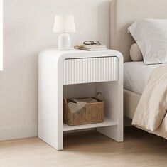 Κομοδίνο Zeplen pakoworld MDF σε λευκή απόχρωση 40x30x53εκ |  Κομοδίνα στο espiti