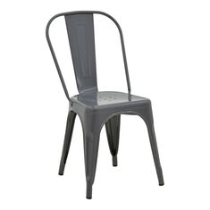 Καρέκλα Utopia pakoworld μέταλλο σε ανθρακί απόχρωση 44x44x85εκ |  Καρέκλες στο espiti