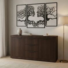 Μπουφές Doha pakoworld σε wenge απόχρωση 150x45x80.5εκ |  Μπουφέδες στο espiti
