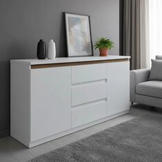 Μπουφές Chiemo pakoworld λευκό 160x40x93.6εκ |  Μπουφέδες στο espiti