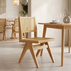 Καρέκλα Winslow pakoworld rubberwood-rattan σε φυσική απόχρωση 46x58x80εκ |  Καρέκλες στο espiti