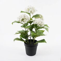 Διακοσμητικό φυτό σε γλάστρα Hydrangea Inart λευκό Φ35x50εκ |  Φυτά συνθετικά - Λουλούδια στο espiti
