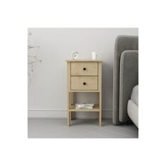 Stewehome Κομοδίνο με δύο συρτάρια από σε όψη δρυός 40x35x70 cm 934099 |  Κομοδίνα στο espiti