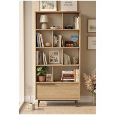 Stewehome Βιβλιοθήκη με μεταλλικά πόδια και ράφια από μελαμίνη Καφέ 20x30x175 cm 433775 |  Βιβλιοθήκες στο espiti