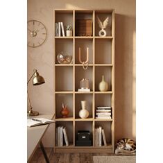 Stewehome Βιβλιοθήκη με 15 ράφια από μελαμίνη 180 cm Καφέ 76x25x180 cm 972768 |  Βιβλιοθήκες στο espiti