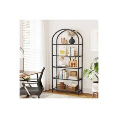 Stewehome Μεταλλική βιβλιοθήκη με ράφια Μαύρο 70x40x150 cm 698129 |  Βιβλιοθήκες στο espiti