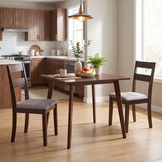Τραπέζι Benson pakoworld MDF σε καρυδί απόχρωση 80x80x75εκ |  Τραπέζια στο espiti