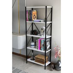Stewehome Διακοσμητική βιβλιοθήκη πολλαπλών χρήσεων για το γραφείο και το σαλόνι (25 cm) 60x25x150 cm 345175 |  Βιβλιοθήκες στο espiti