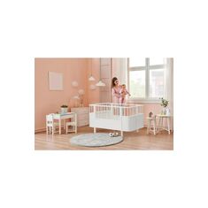Stewehome Κούνια κρεβάτι από MDF με δυνατότητα επέκτασης και συρτάρια λευκό 80x60x60 cm 637940 |  Παιδικά έπιπλα στο espiti