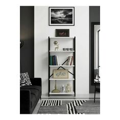 Stewehome Βιβλιοθήκη με 5 ράφια από μέταλλο (25 cm) 52x25x150 cm 961731 |  Βιβλιοθήκες στο espiti