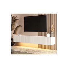 Stewehome Μοντέρνα επιτοίχια μονάδα τηλεόρασης με LED φωτισμό ημέρας και επιφάνεια 180x31x28 cm 785574 |  Έπιπλα τηλεόρασης στο espiti