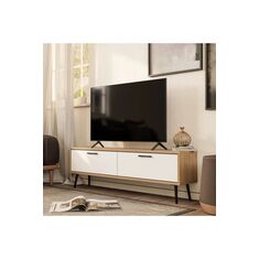 Stewehome Μονάδα τηλεόρασης 138 cm με πόρτα από Συνθετικό ξύλο 138x30x45 cm 826597 |  Έπιπλα τηλεόρασης στο espiti