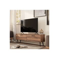 Stewehome Μονάδα τηλεόρασης 138 cm με πόρτα μοντέρνου στυλ από σανίδα μελαμίνης 138x30x45 cm 303182 |  Έπιπλα τηλεόρασης στο espiti